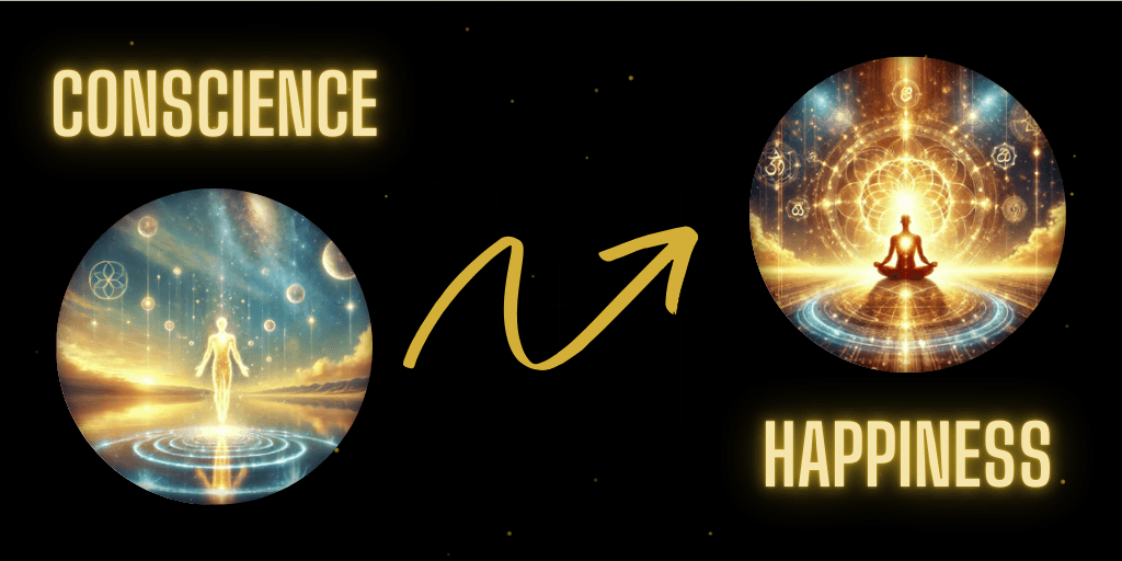 Arrow: Conscience to Happiness