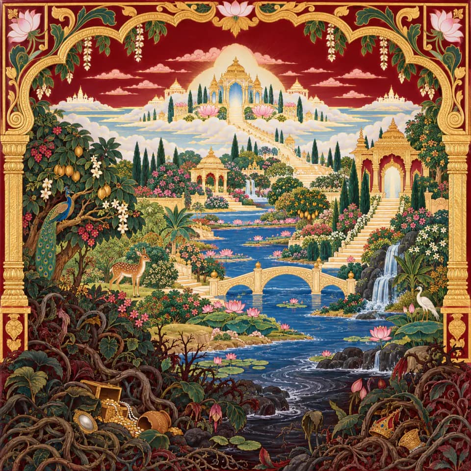 Vaikuntapali / Paramapada Sopanam board artwork